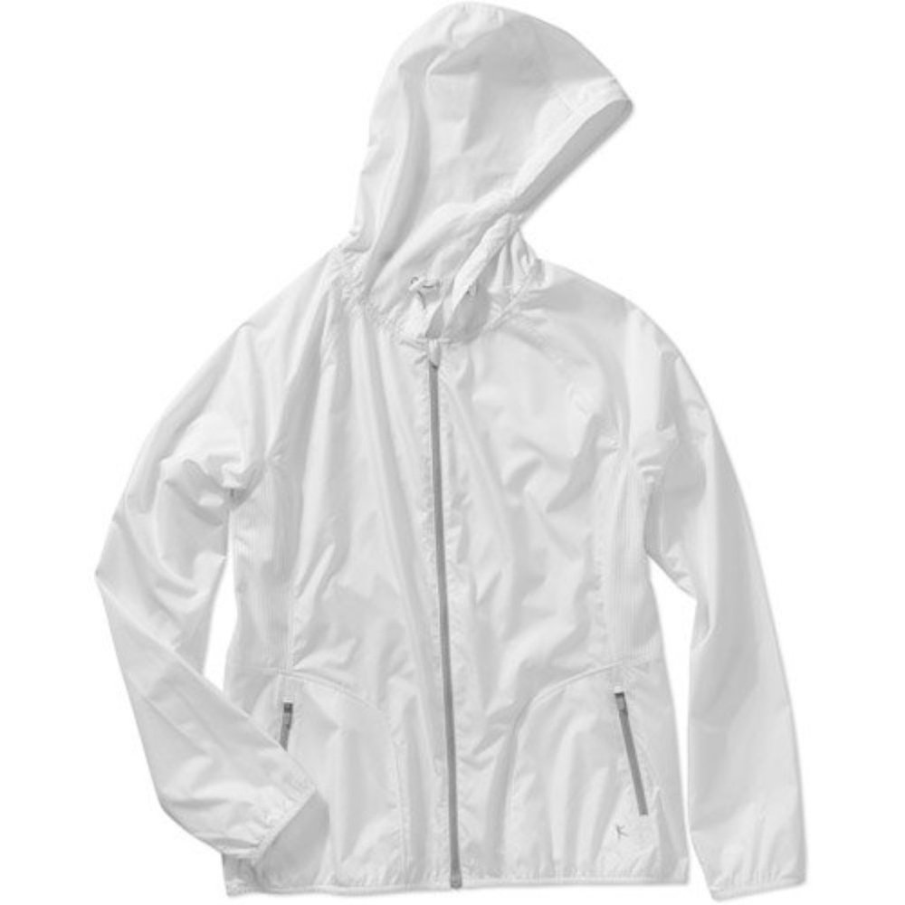 Danskin Now Polar White Full Zip Hoodie Windbreaker L (12-14)